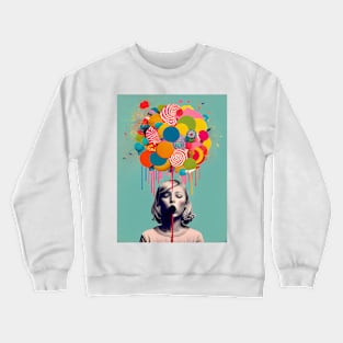 Modern woman in pop-art style Crewneck Sweatshirt